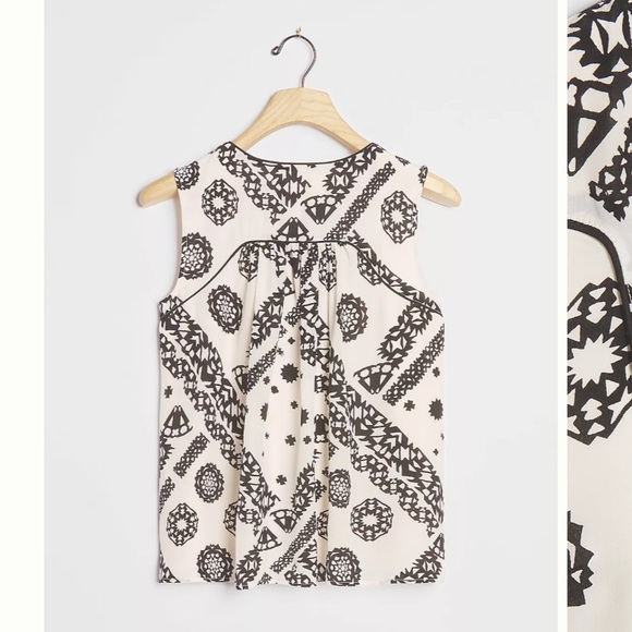 Anthropologie Giuliana Silk Blouse Size 12 - Picture 3 of 9